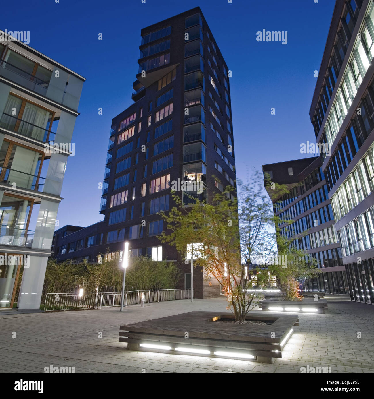 Deutschland, Hamburg, hohe Luft, Falcon Schilf, Bürogebäude, Stockfoto