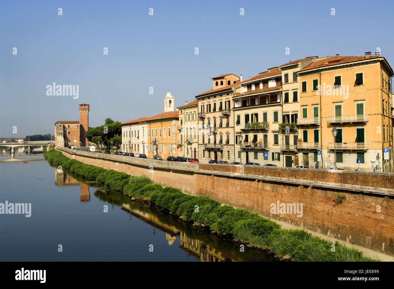 Italien, Toskana, Pisa, Arno, Festung Vecchia, Stockfoto