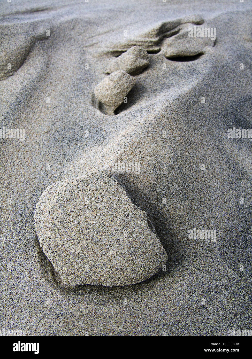 Sand-Formationen, detail, Sand, Strand, Sandstrand, Kohäsion, Festigkeit, Softie, Konsistenz, anders, grau, Natur, Natur, Sandboden, kaum, Softie, Festigkeitsgrenze, bildet, Stockfoto