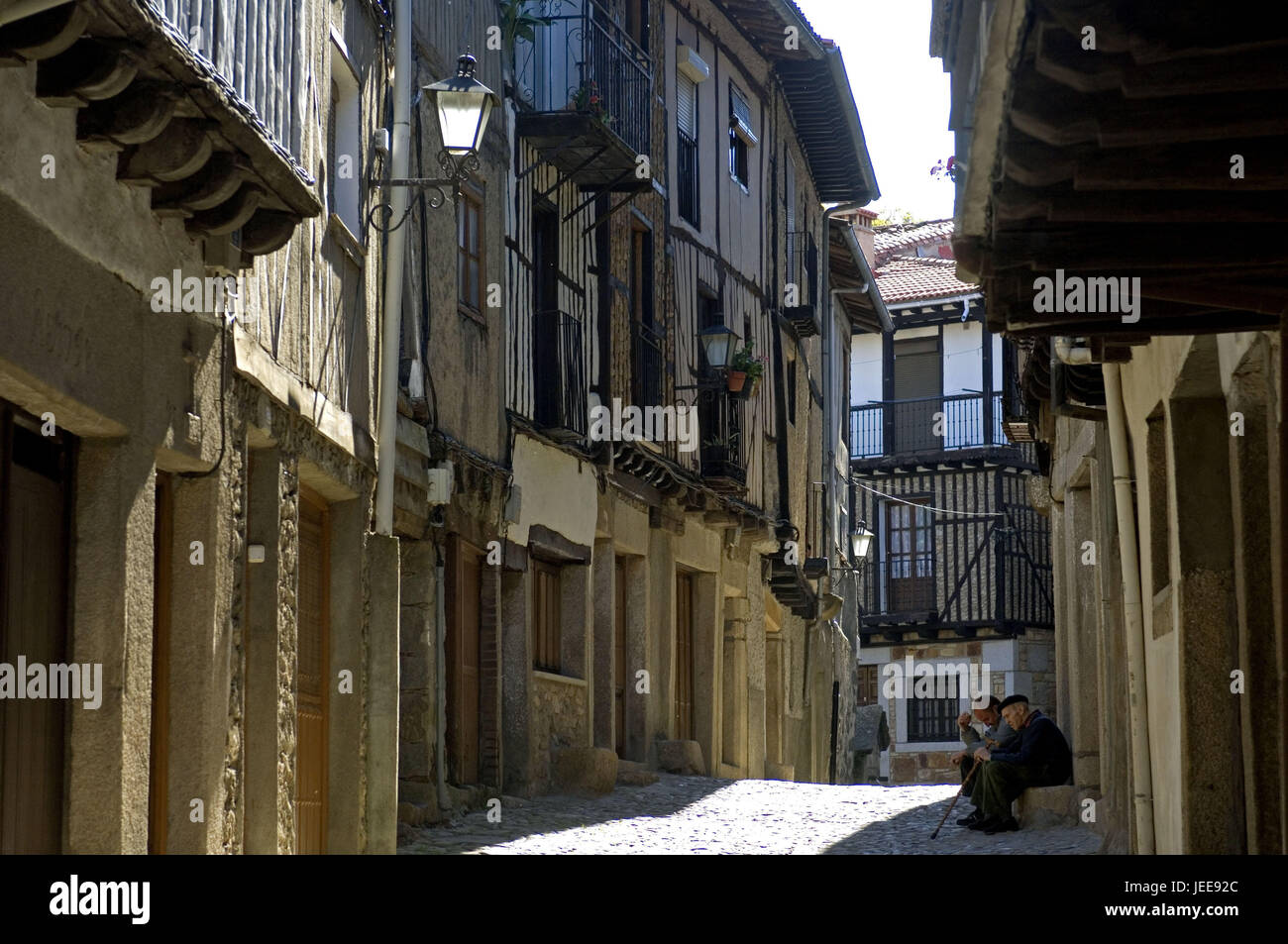 Lane, Senioren, La Alberca, Kastilien und Leon, Spanien Stockfoto