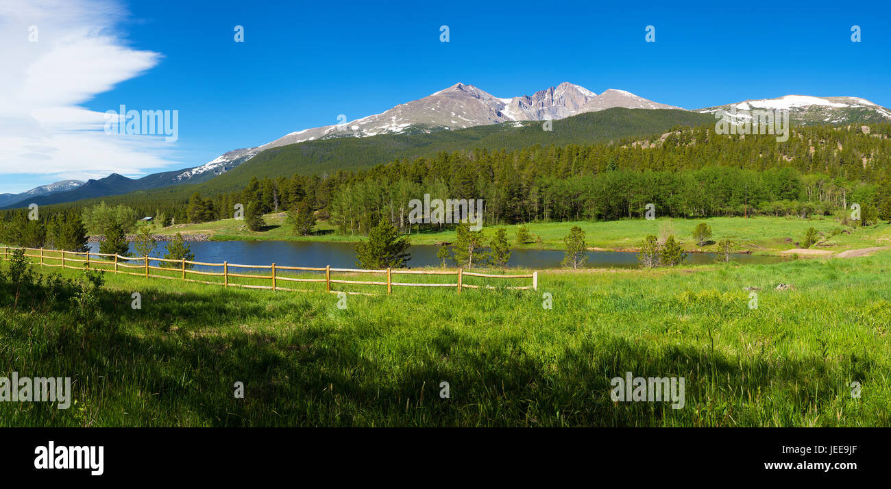 Longs Peak - Rocky Mountain Nationalpark, Colorado Stockfoto