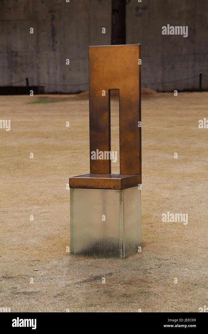 Oklahoma City Memorial leeren Stuhl Stockfoto