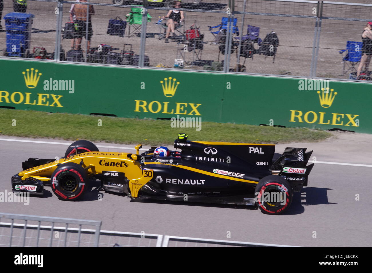 Formel 1-Rennen auf dem Circuit Gilles Villeneuve in Montreal, Kanada Stockfoto