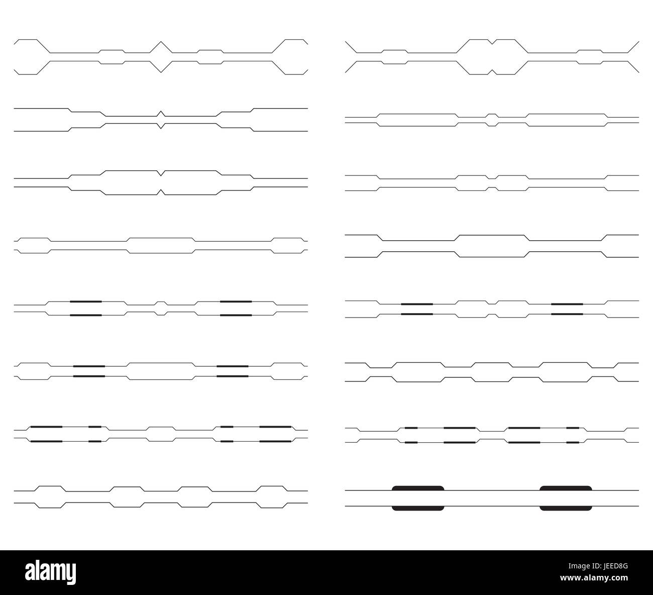 Vektor Icon Set von Linien Stock Vektor