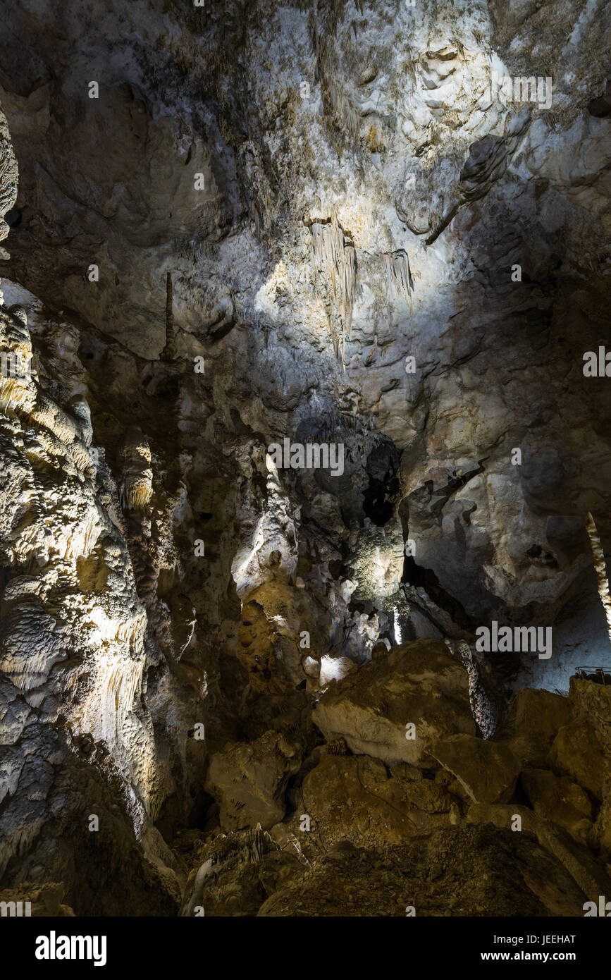 Carlsbad Caverns Felsformationen. New Mexico Stockfoto
