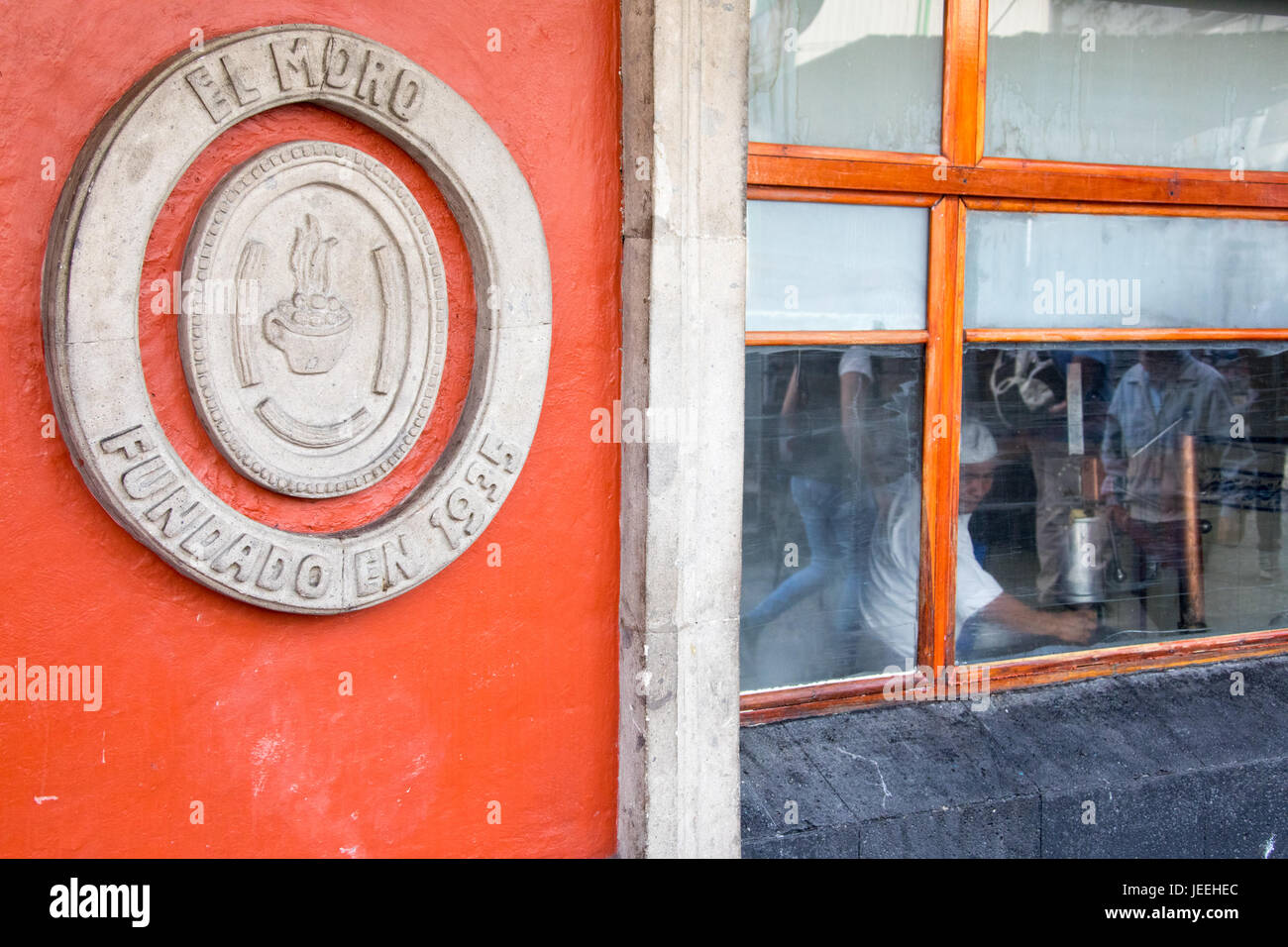 El Moro Churros Cafe, Mexiko-Stadt Mexiko-Stadt, Mexiko Stockfoto