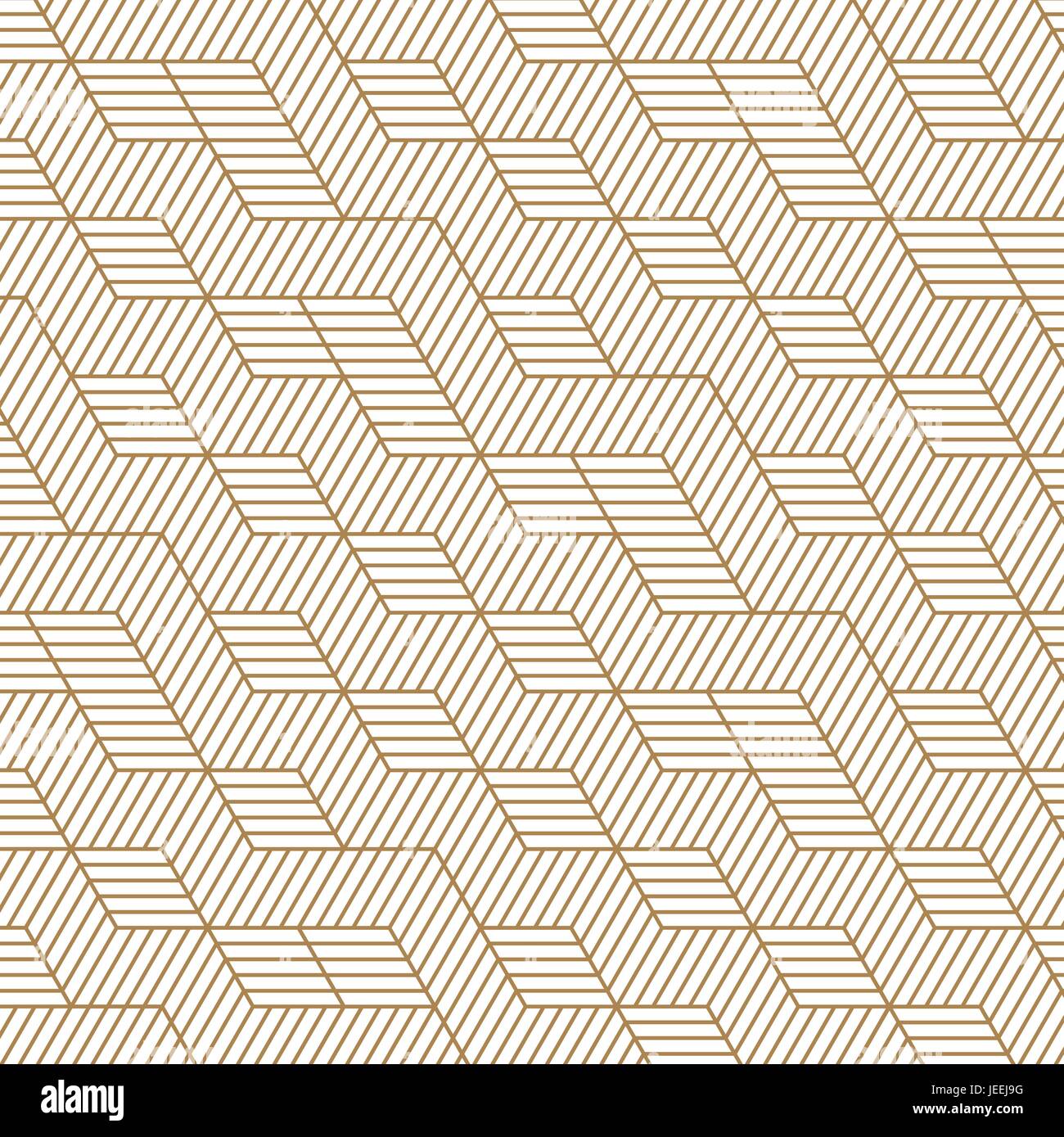 Weiß und Gold Hintergrund. Fliese design pattern Vektor und Illustration. Stock Vektor