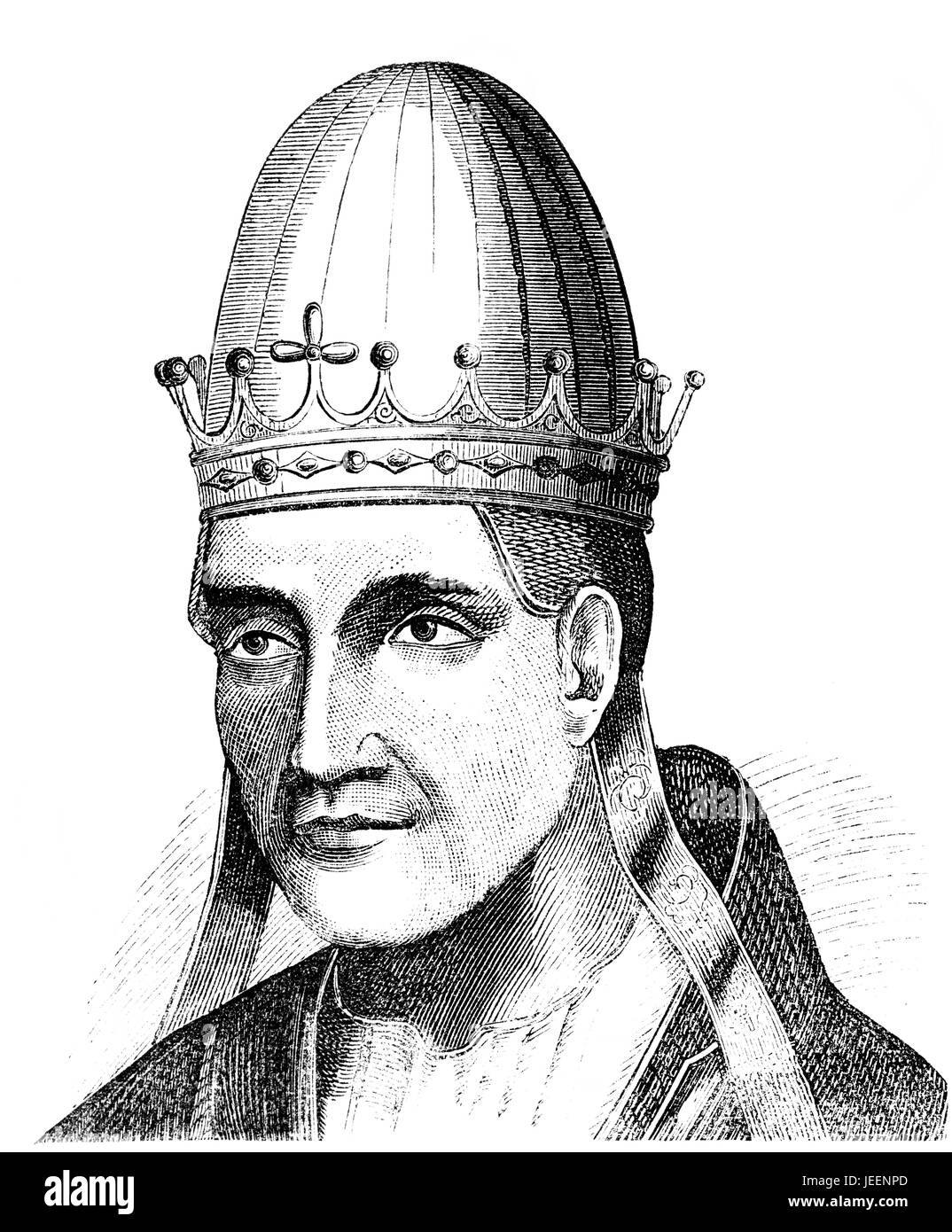 Papst Adrian I, c. 700 – 795, Papst 772 bis zu seinem Tod in 795 Stockfoto