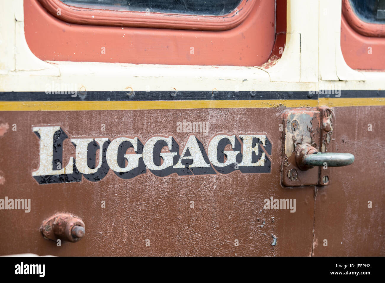 GWR Eisenbahn Schriften, England, Großbritannien Stockfoto