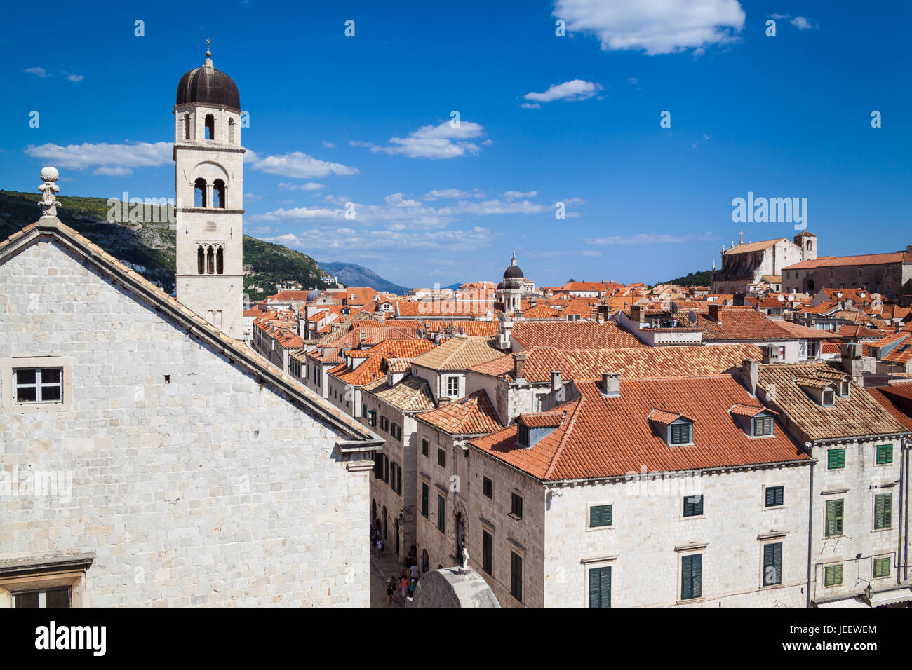 Blick über die Altstadt von dubrovnik Stockfoto