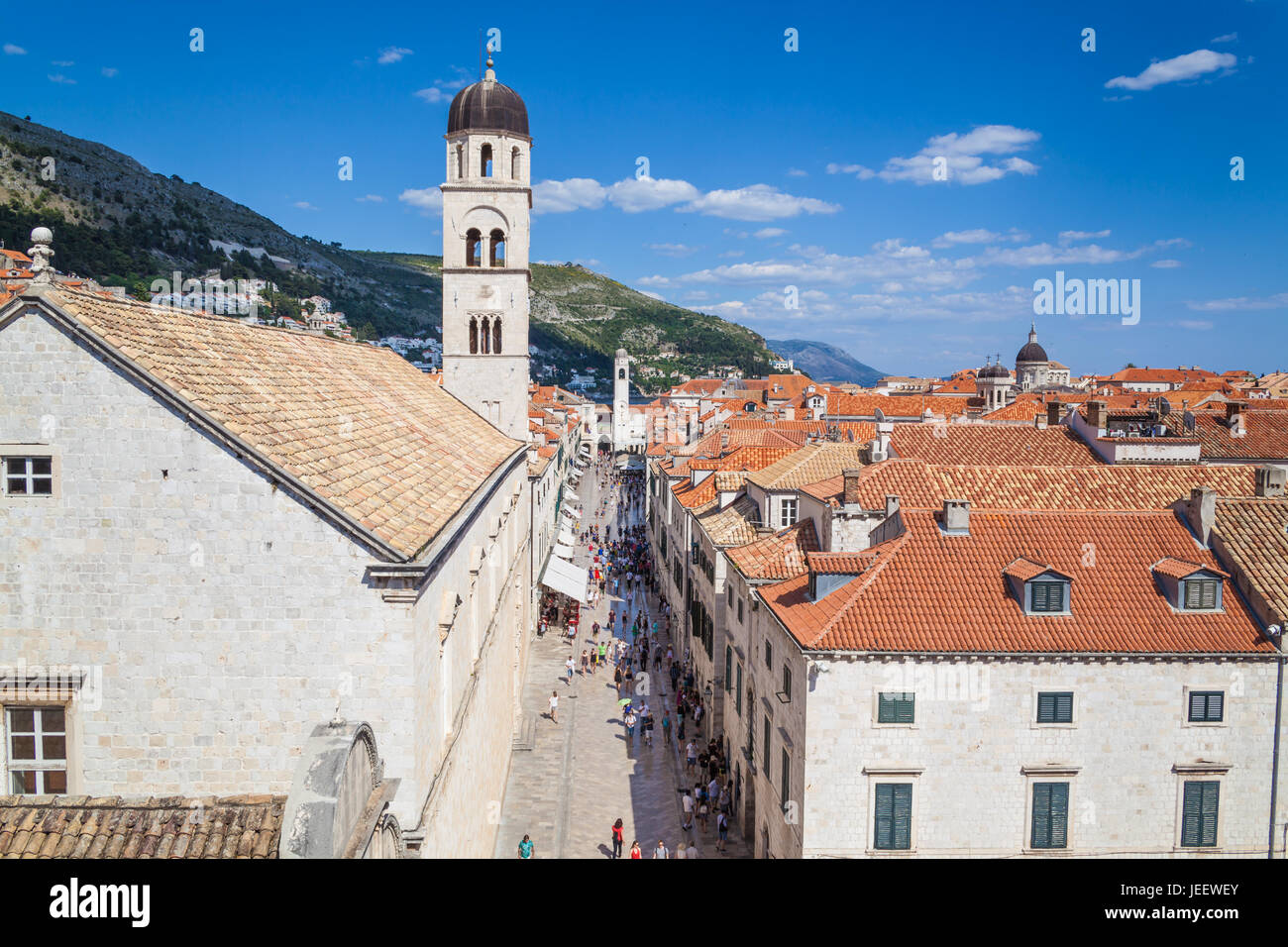 Blick über die Altstadt von dubrovnik Stockfoto