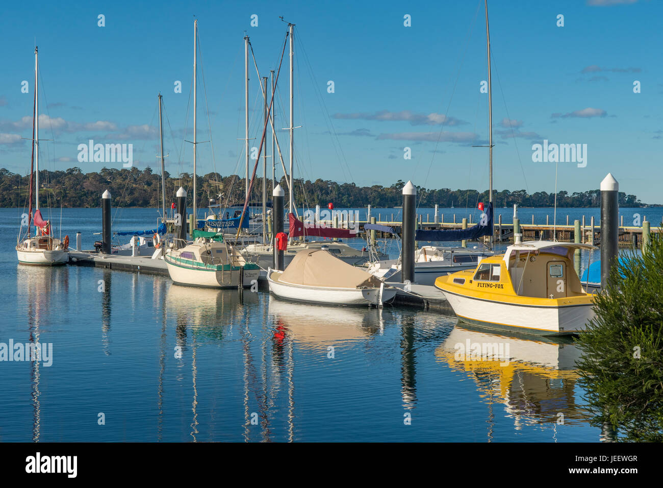 Yachtclub Marina, Metung, Victoria, Australien Stockfoto