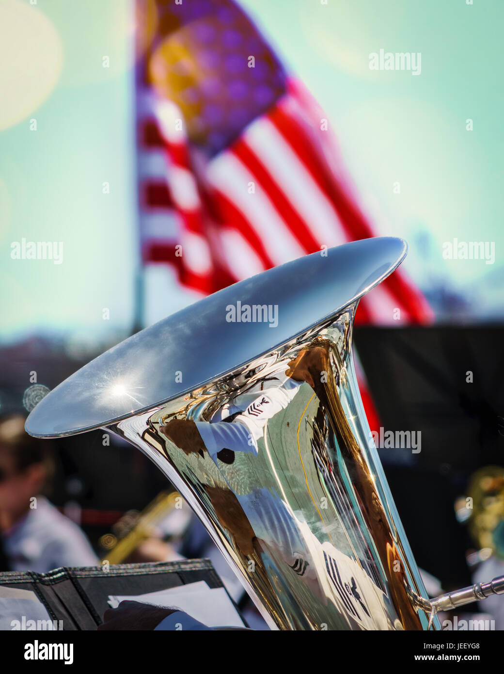 Eine uns Marine Band in Südkalifornien durchführen. Stockfoto