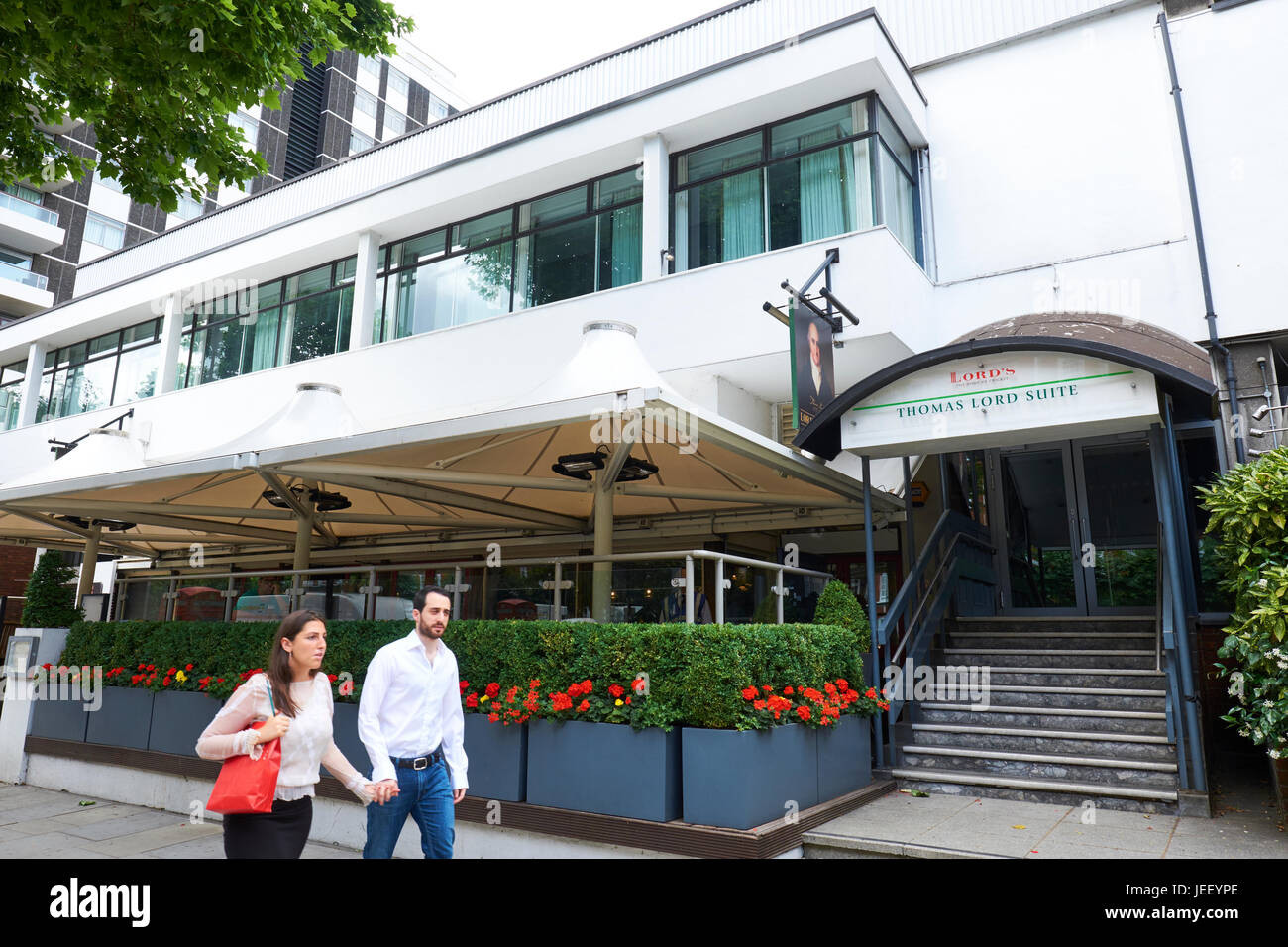 Lords Taverne, Lords Cricket Club, St Johns Wood Road, London, UK Stockfoto