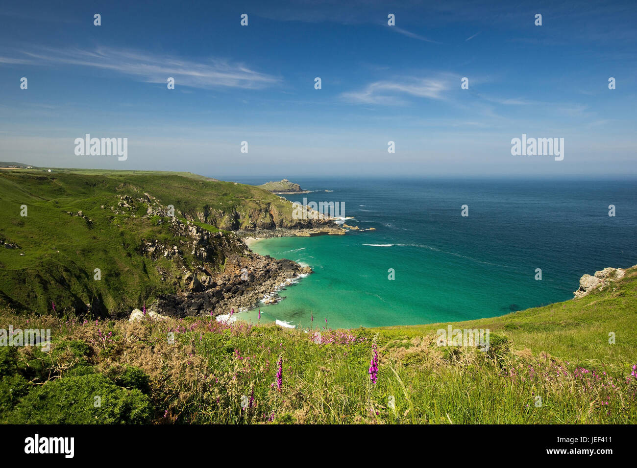 Landschaft in Cornwall, Großbritannien, Landschaft in Cornwall, Grossbritannien Stockfoto