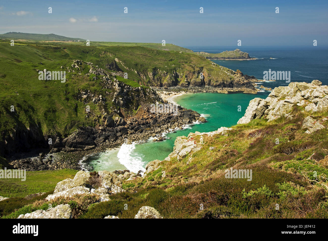 Landschaft in Cornwall, Großbritannien, Landschaft in Cornwall, Grossbritannien Stockfoto