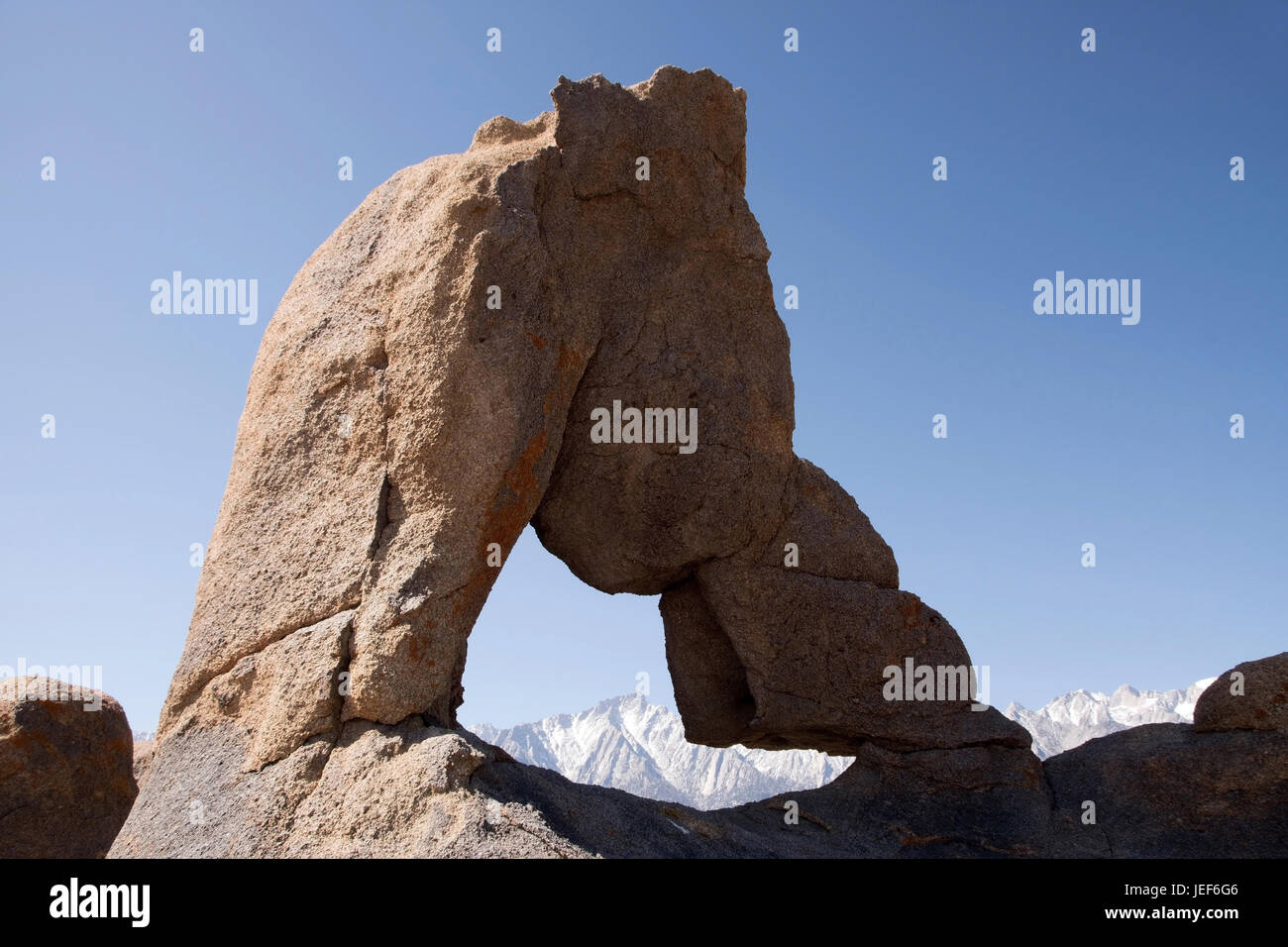 Alabama Hills sind eine Bergregion im Osten Kaliforniens und sind ein Teil der Sierra Nevada, Die Alabama Hills Sind Eine Gebirgsregion Im Osten Stockfoto