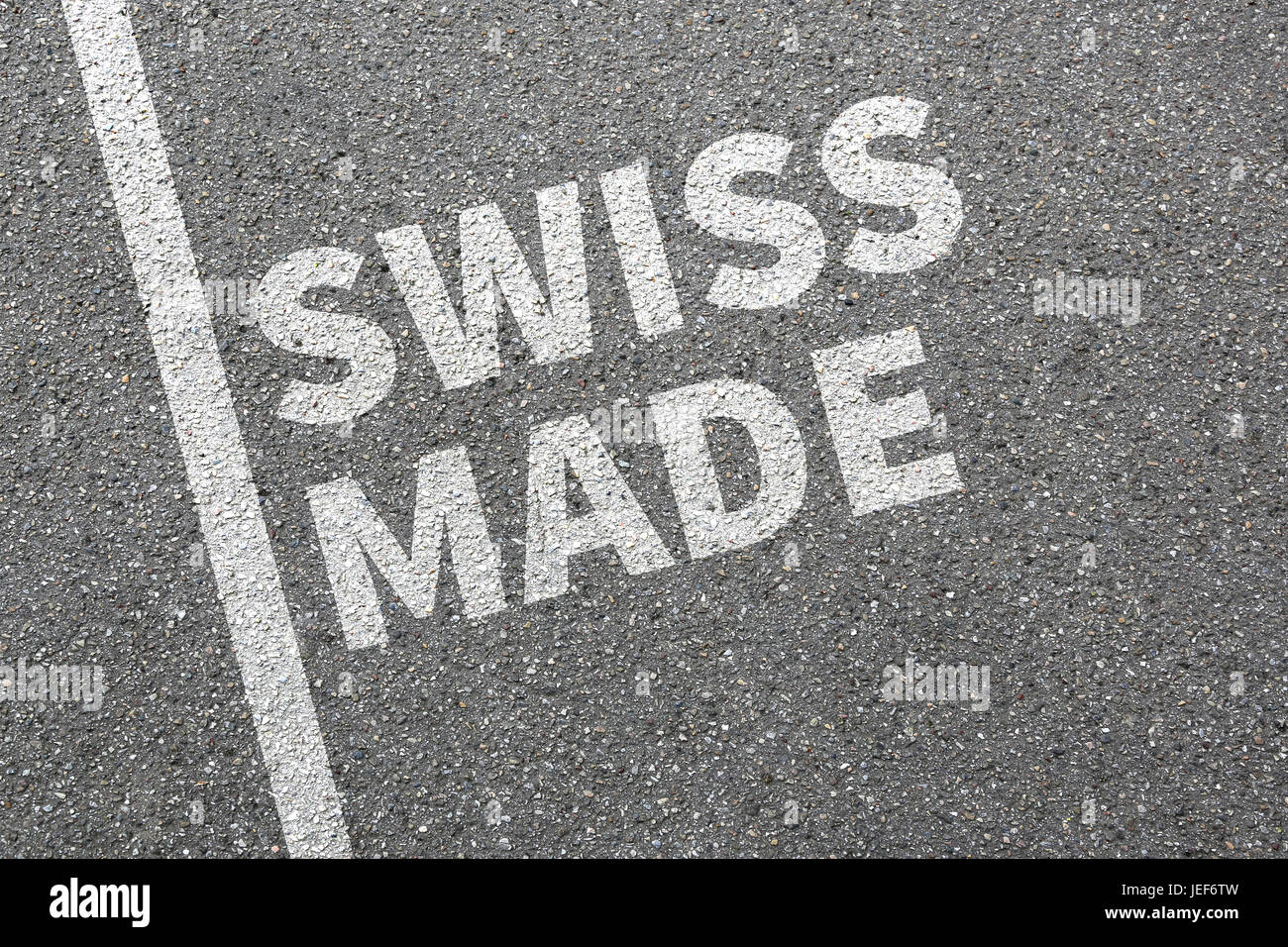 Swiss Made Produkt marketing Gesellschaft Qualitätskonzept Stockfoto