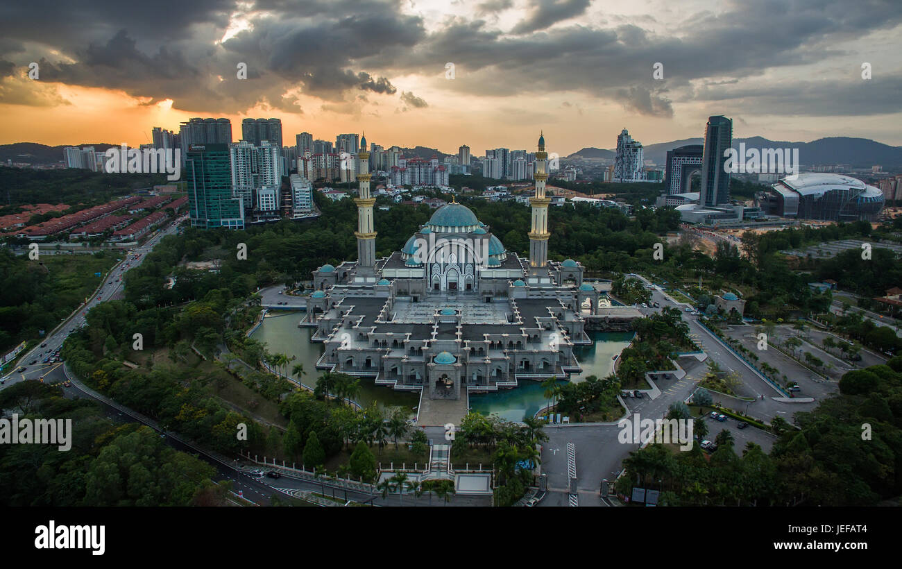 Bundesgebiet Moschee oder Masjid Welaayat Persekutan in Kuala Lumpur Malaysia Stockfoto