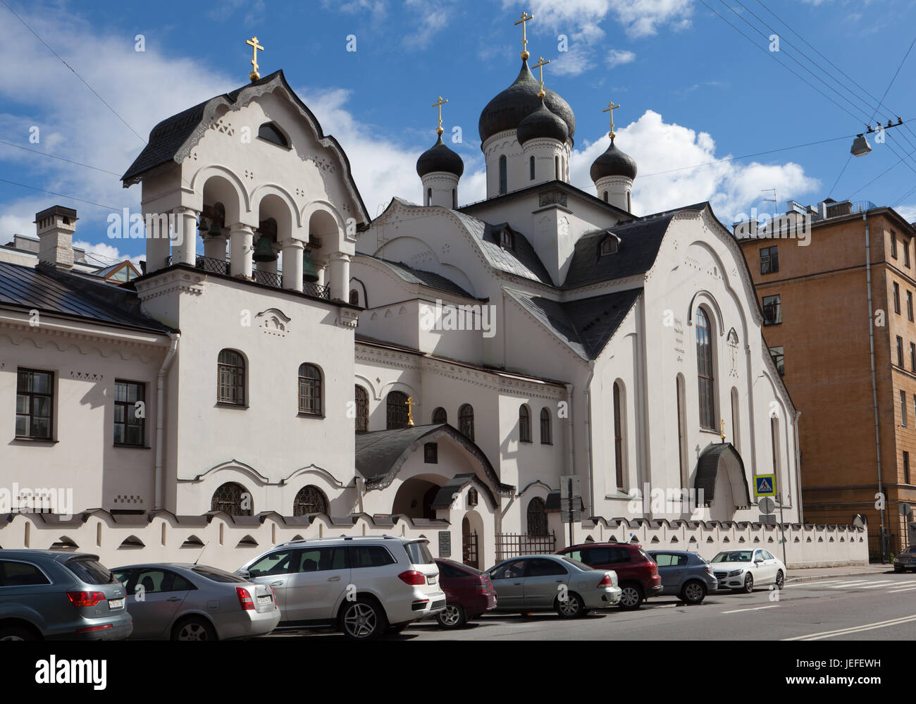 Die Kirche des Zeichens der seligen Jungfrau Maria, St. Petersburg, Russland. Stockfoto