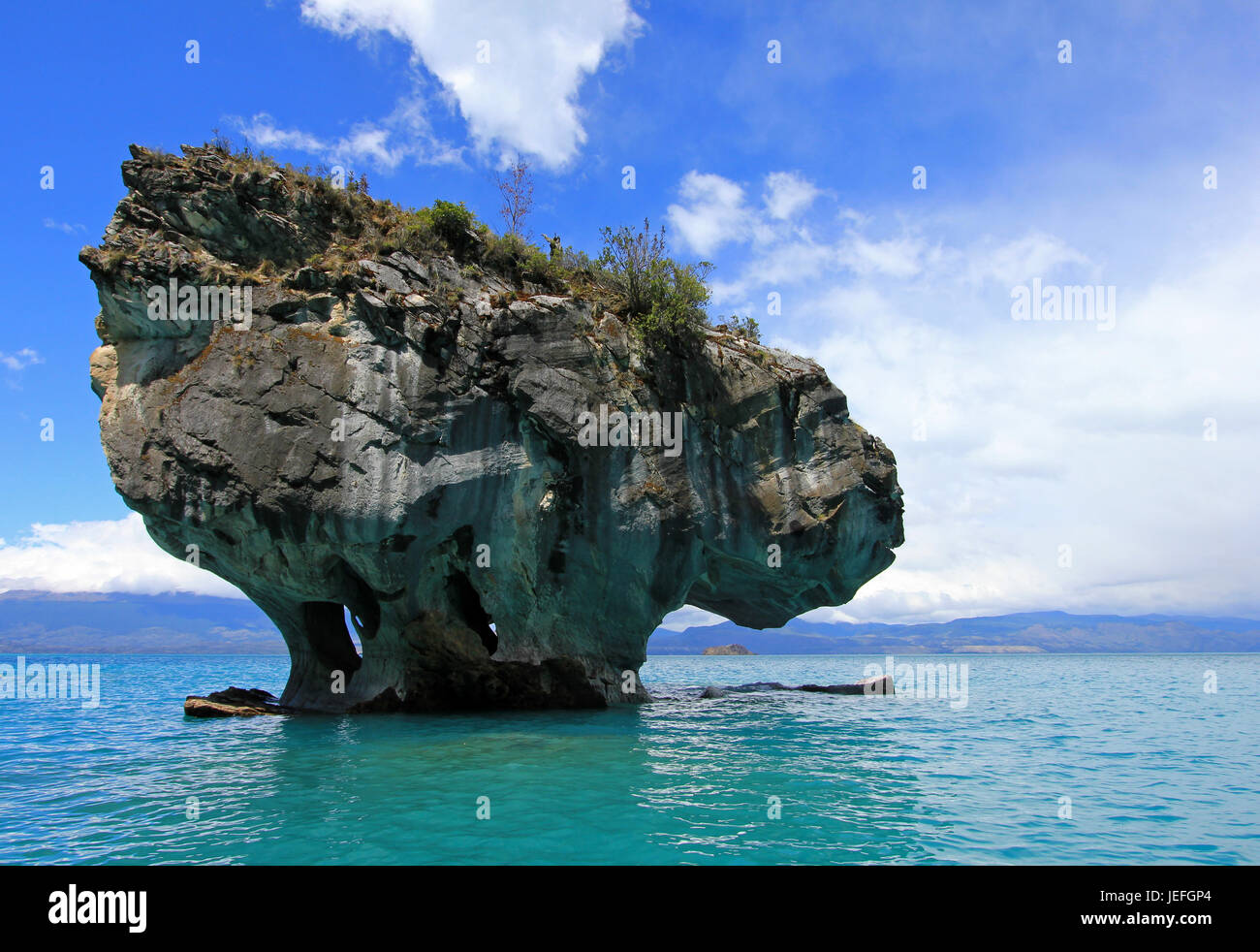 Der Marmor Kathedrale Kapelle, Marmor Höhle, Capillas De Marmol, entlang der Carretera Austral, Lago General Carrera, Puerto Tranquilo, Chile Stockfoto