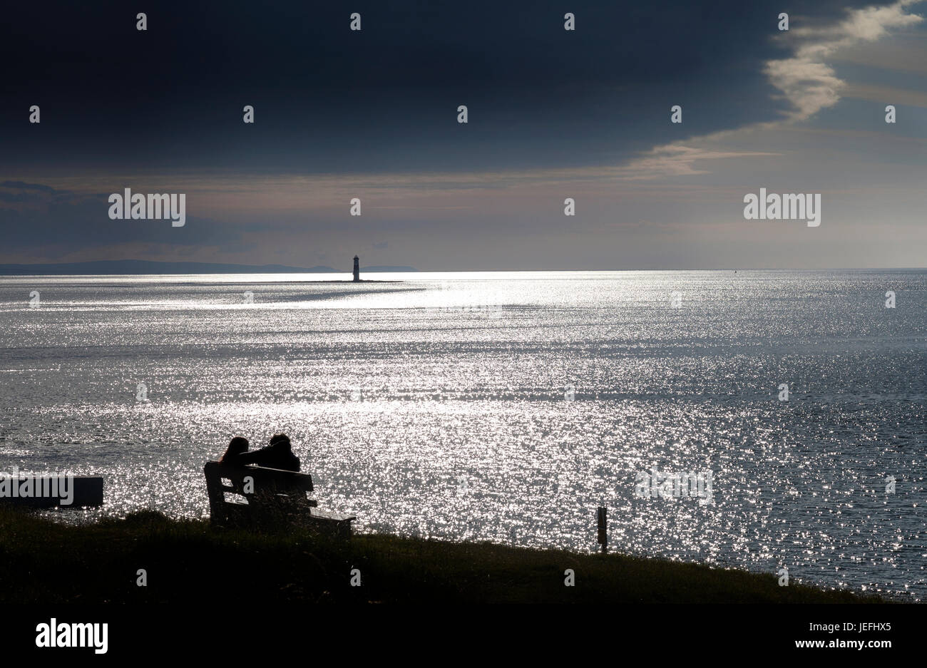 Black Rock Leuchtturm, Rosses Point, County Sligo, Irland Stockfoto