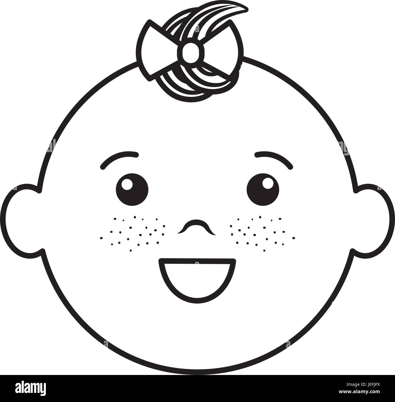 Baby Gesicht glücklich Symbol Vektor Illustration Design zeichnen  Stock-Vektorgrafik - Alamy