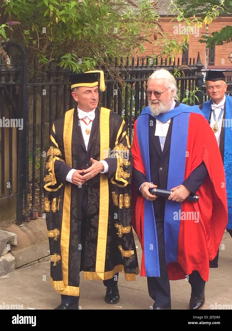 Sir Billy Connolly, University of Strathclyde Ehrendoktorwürde erhalten Stockfoto