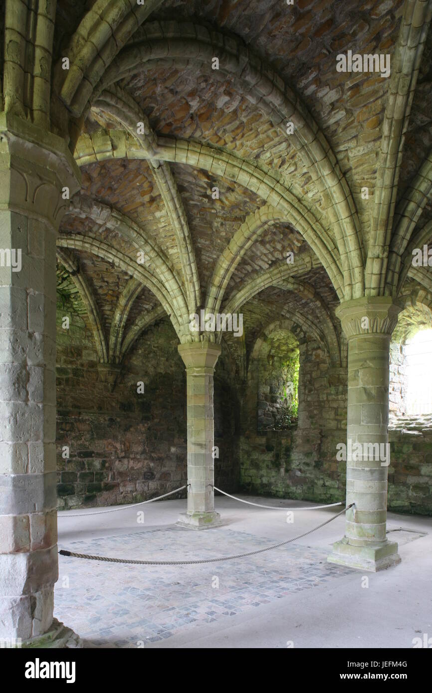 Buildwas Abbey, Shropshire, Kapitelsaal Stockfoto