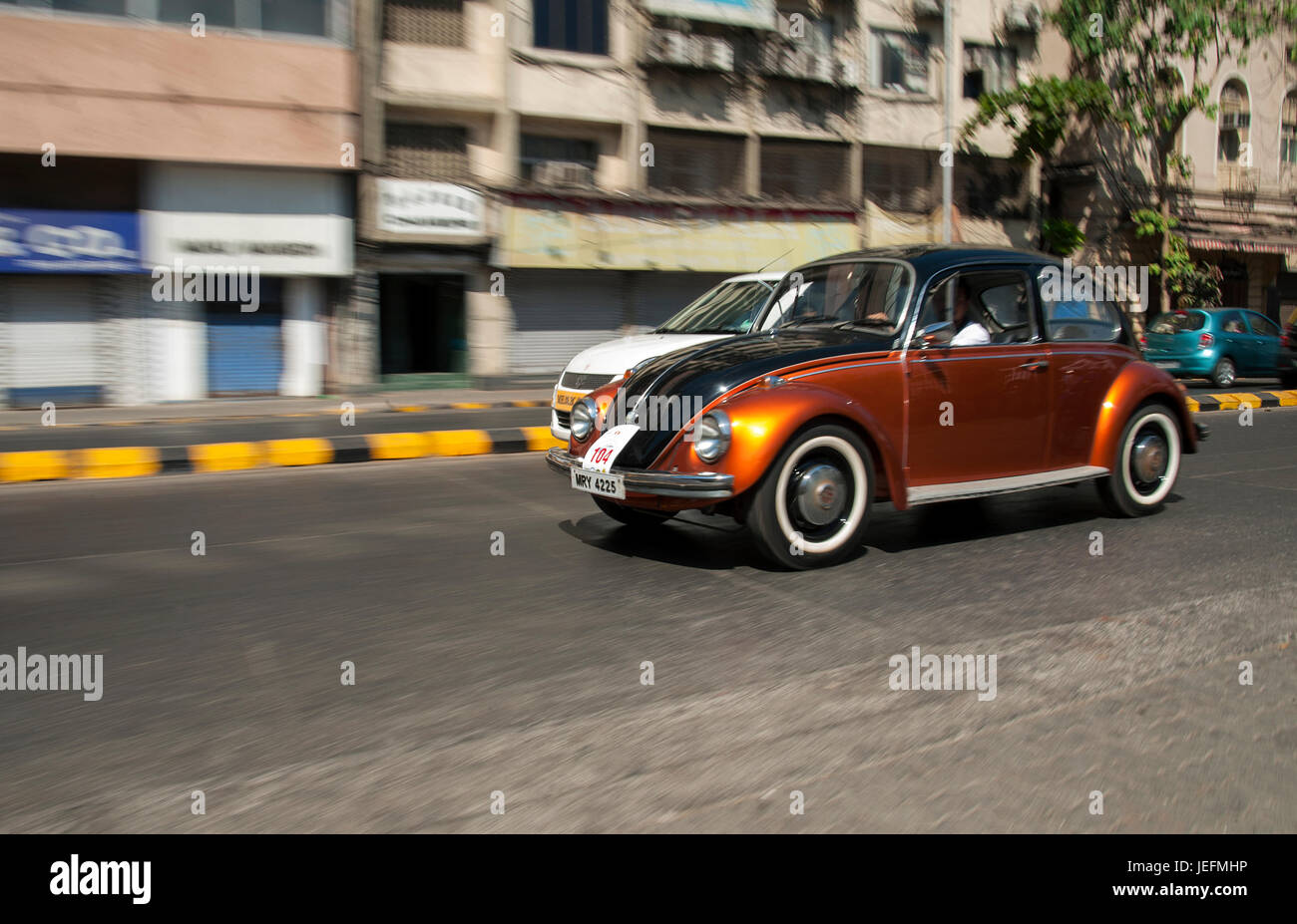 Bently Oldtimer in zeigen, Mumbai Stockfoto