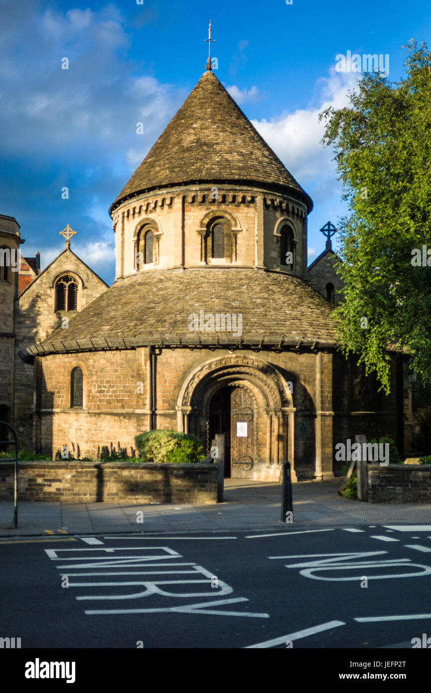 Cambridge Tourismus - Kirche des Heiligen Grabes, besser bekannt als die Rundkirche in zentralen Cambridge, erbaut um 1130 Stockfoto