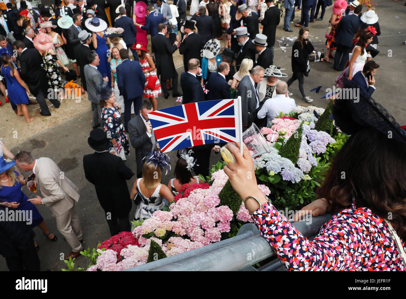 Ascot, Großbritannien. 22. Juni 2017, Royal Ascot-Rennen, Ladies Day, England Stockfoto