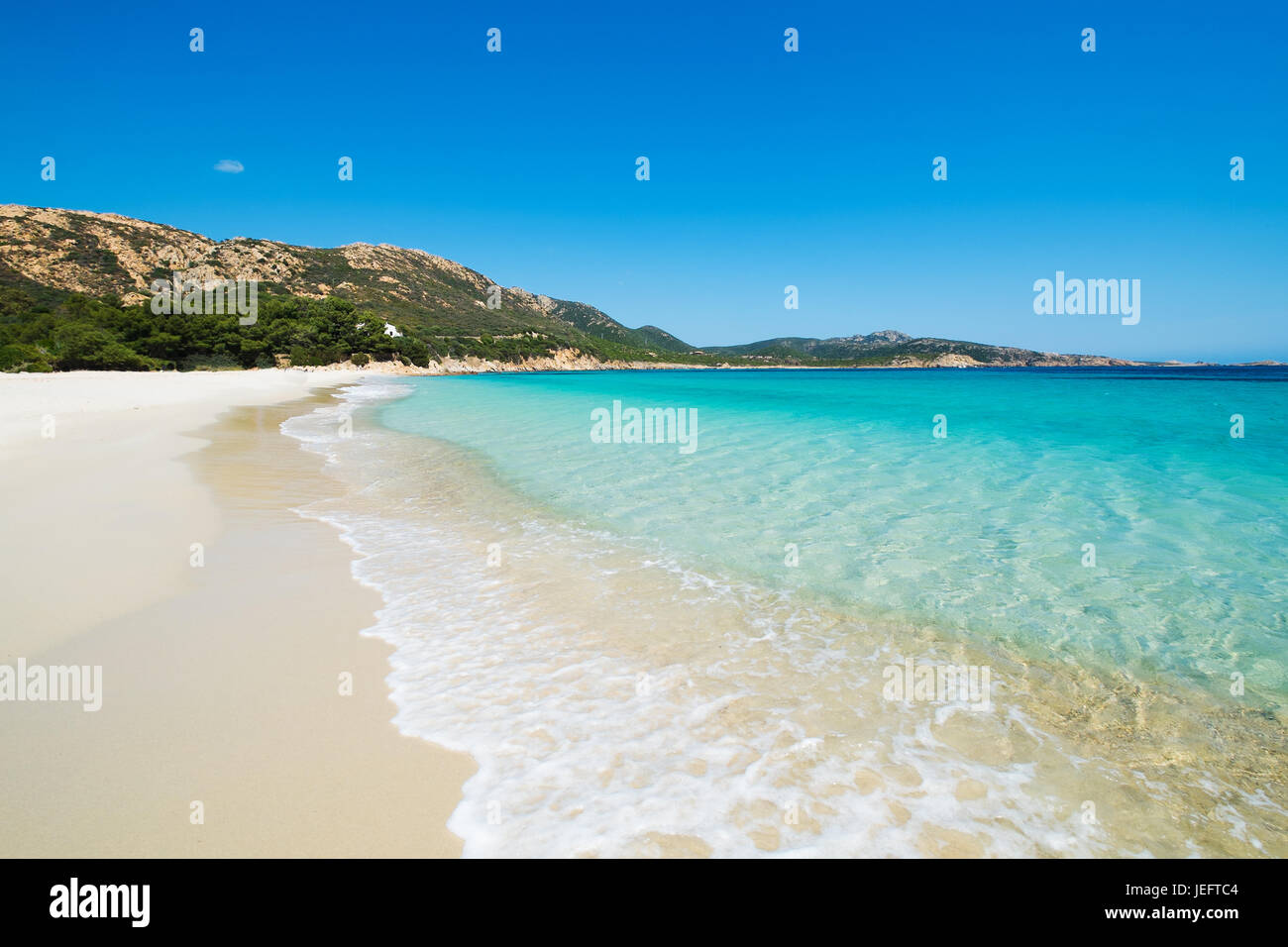 Strand von Tuerredda in Teulada, Sardinien, Italien Stockfoto