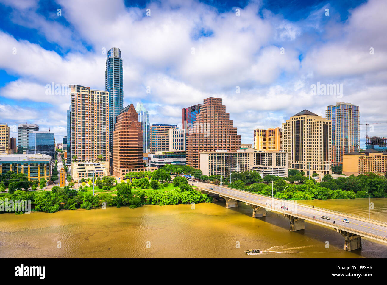 Die Innenstadt von Skyline von Austin, Texas, USA. Stockfoto