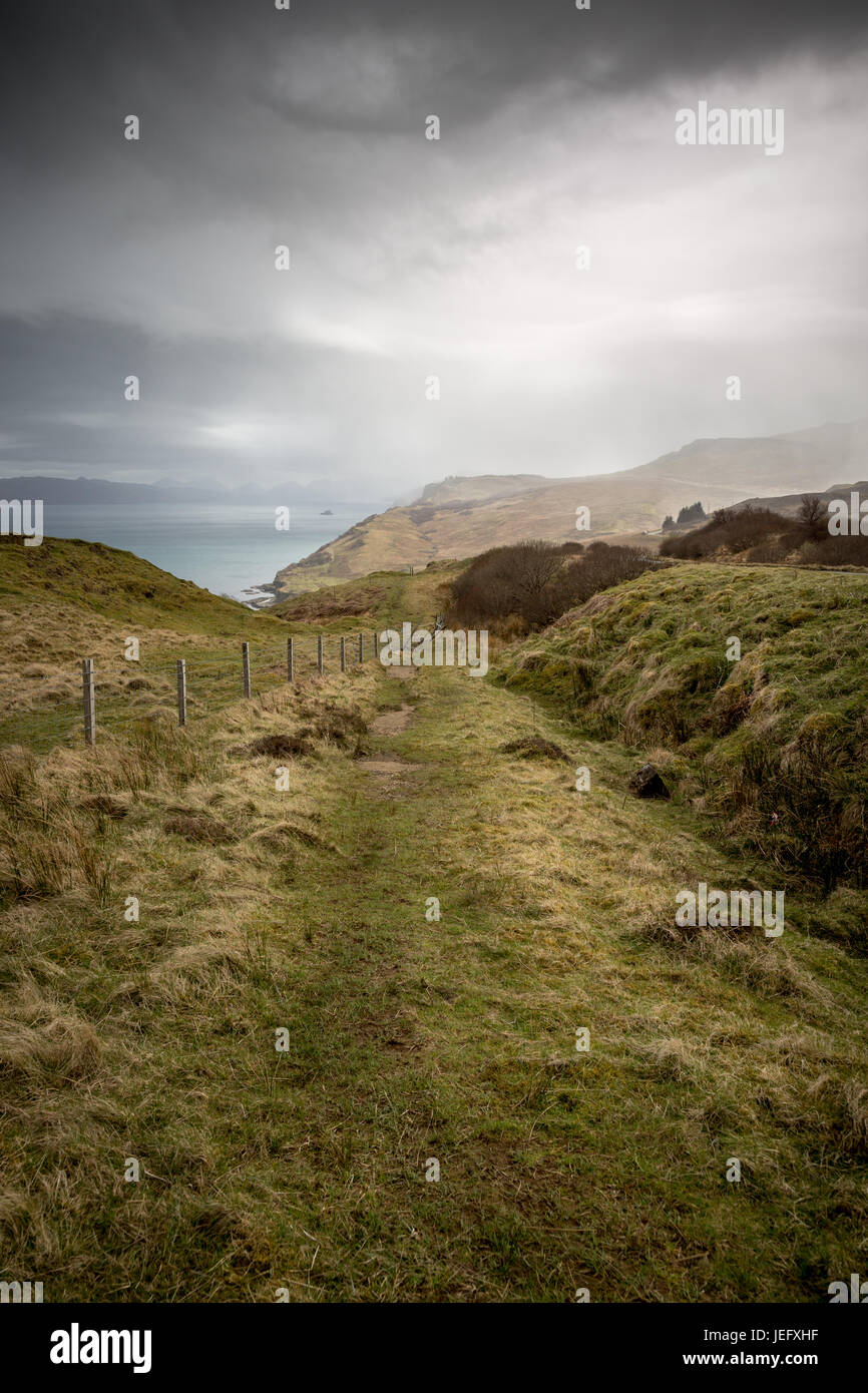 Ost-Küste der Isle Of Skye, Schottland, UK, Europa. Stockfoto