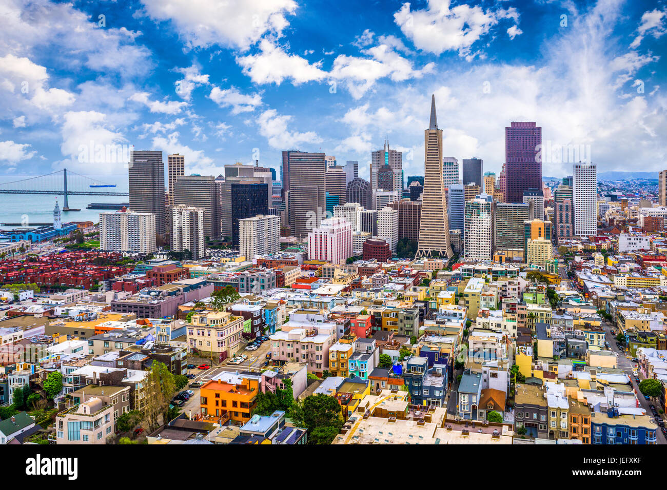 Skyline von San Francisco, Kalifornien, USA. Stockfoto