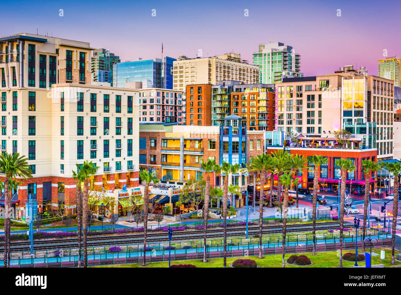 Die Innenstadt von Skyline von San Diego, Kalifornien, USA. Stockfoto