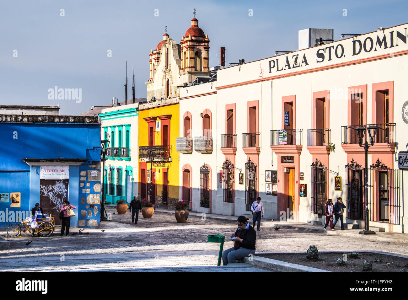 Plaza Santo Domingo, morgen in Oaxaca, Mexiko Stockfoto