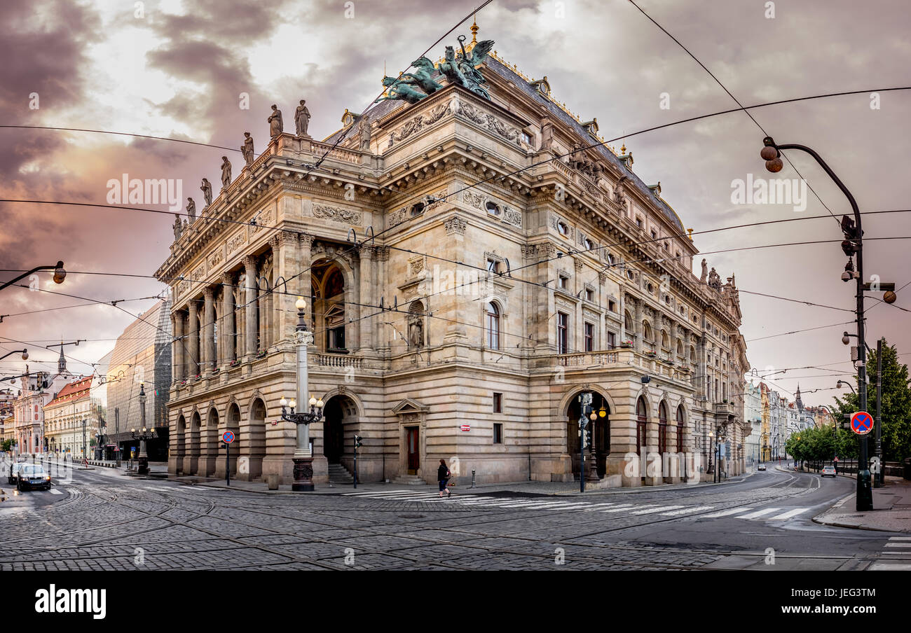 Narodni Divadlo Nationaltheater Prag Tschechische Republik Stockfoto