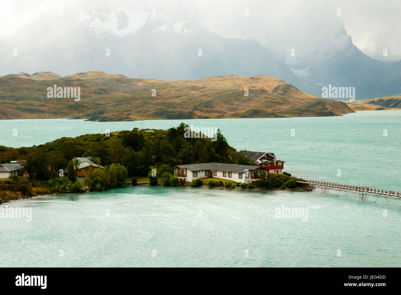 Pehoe See - Torres Del Paine Nationalpark - Chile Stockfoto