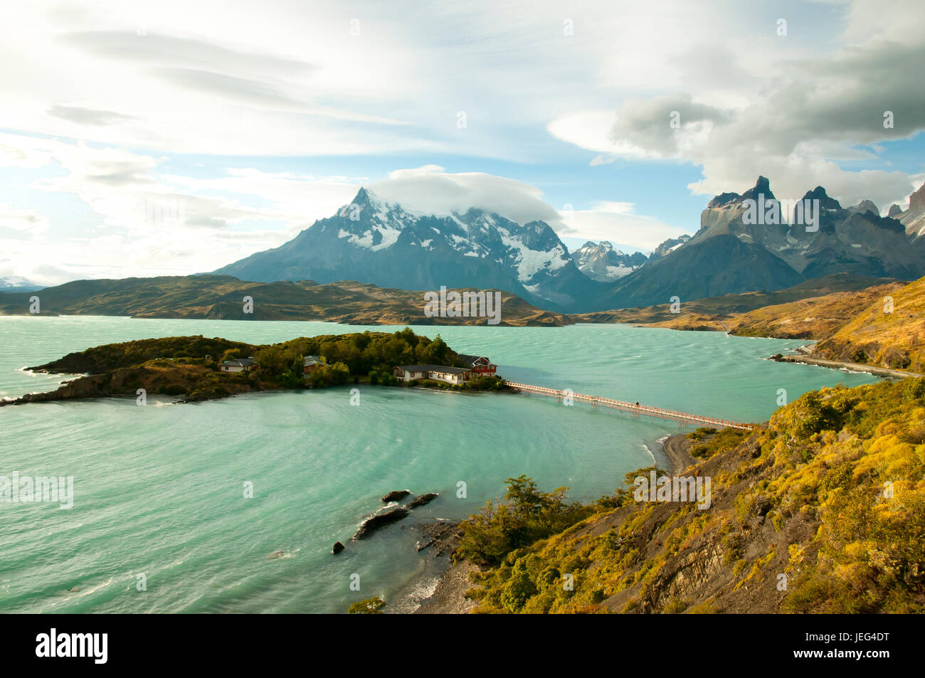 Pehoe See - Torres Del Paine Nationalpark - Chile Stockfoto