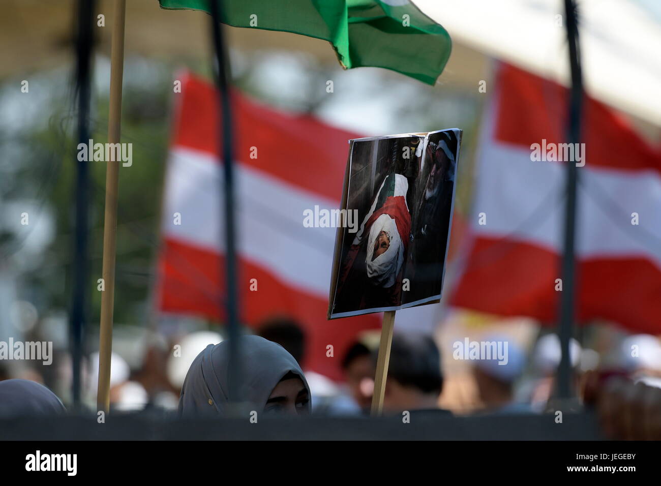 Wien, Österreich. 24. Juni 2017. Demonstration auf der internationalen Al-Quds-Tag Wien - freies Palästina. Demonstration für Frieden in Palästina. Bildnachweis: Franz Perc/Alamy Live-Nachrichten Stockfoto