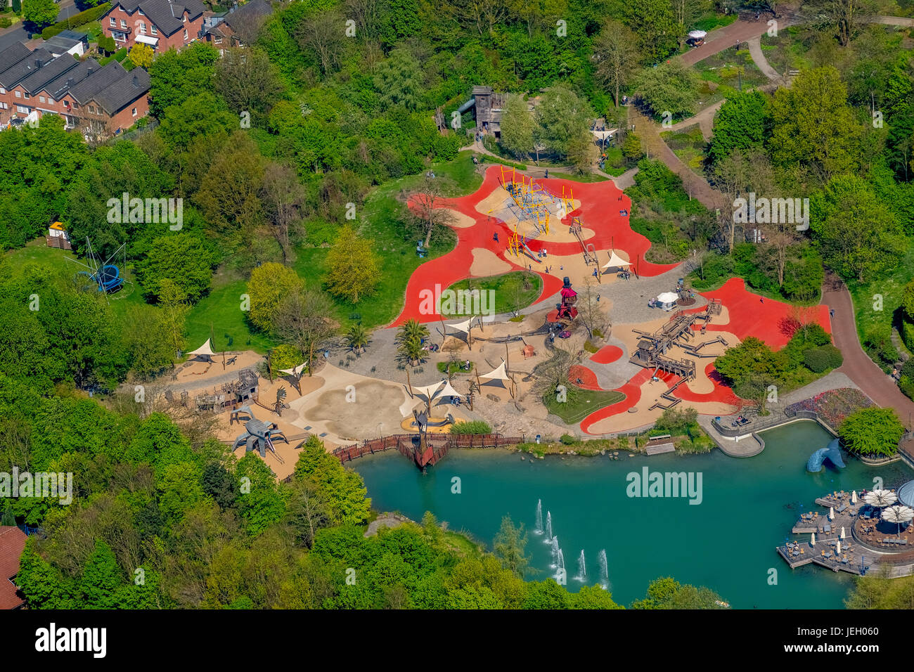 Spielplatz, Maximilian-Park Hamm, Hamm, Ruhrgebiet, Nordrhein-Westfalen, Deutschland Stockfoto