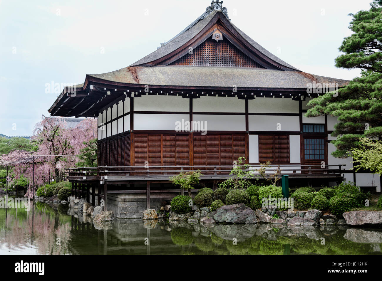 Heian Jingu Schrein, Shin-En Gärten, Shobikan. Architektur, Gebäude. Stockfoto