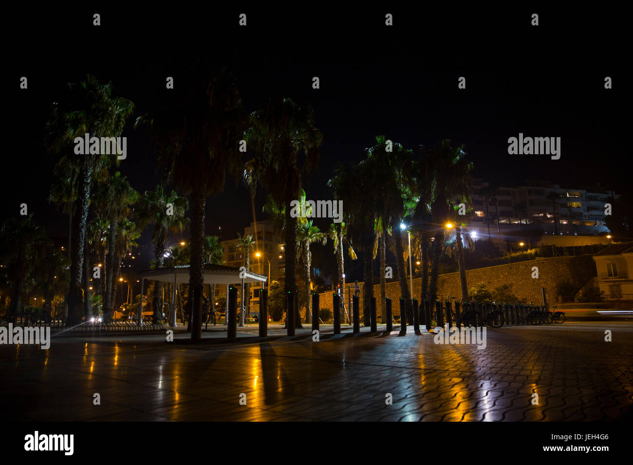 Malaga-Skyline Stockfoto