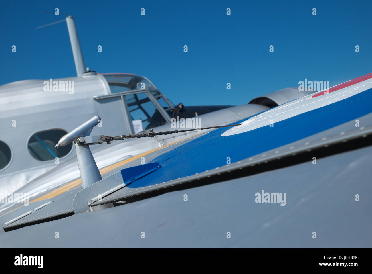 Avro Anson T21 Baujahr 1950 für die RAF als WD413 jetzt als G-VROE fliegt Stockfoto