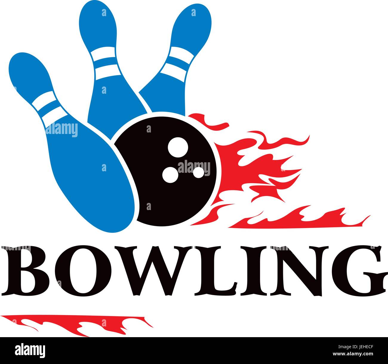 Bowling-symbol Stock Vektor