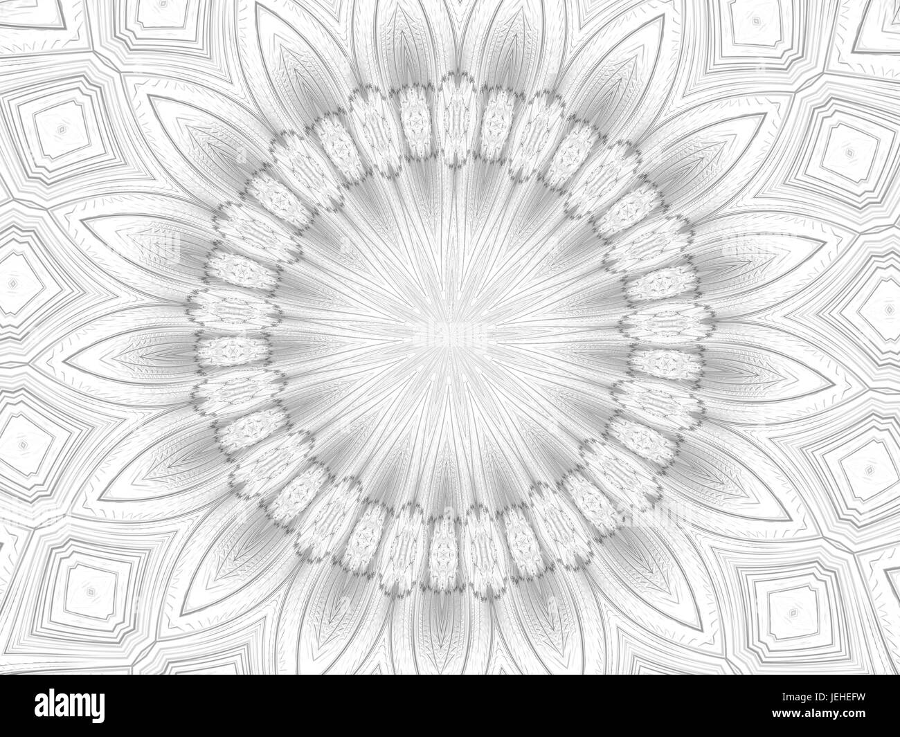 Schwarz und weiß-Kaleidsoscope-Abbildung Stockfoto