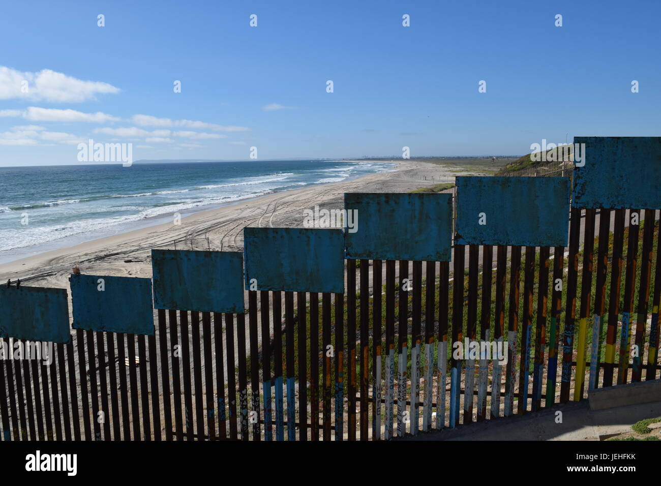 USA-Mexiko Rand von Tijuana Stockfoto