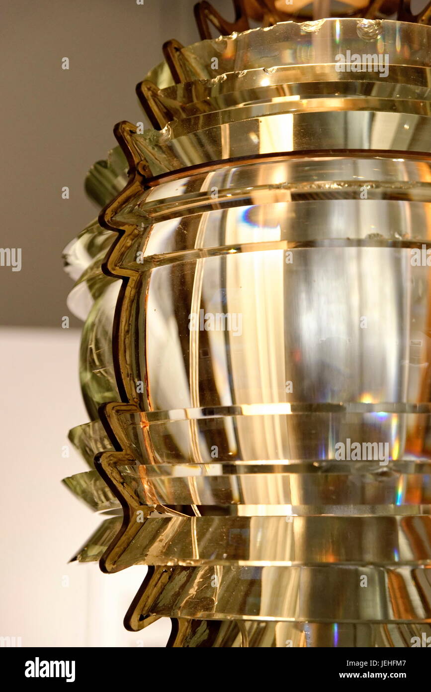 Leuchtturm-Fresnel-Linse Stockfotografie - Alamy